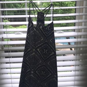 Blue patterned dress